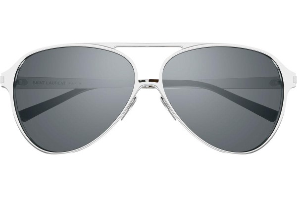 Okulary przeciwsłoneczne Saint Laurent SL734 003 Pilotki (Aviator) Srebrne