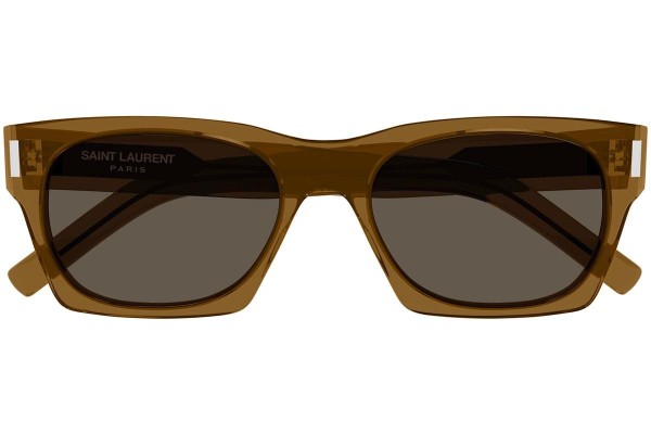 Okulary przeciwsłoneczne Saint Laurent SL402 022 Kwadratowe Brązowe