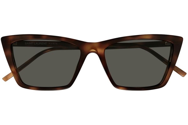 Okulary przeciwsłoneczne Saint Laurent SL737MICATHIN 003 Kocie oczy Havana