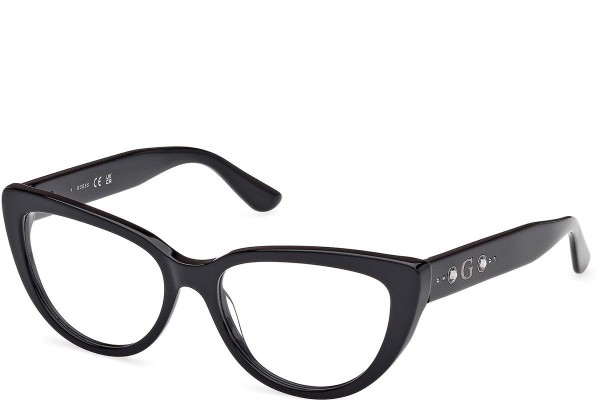 Okulary korekcyjne Guess GU50175 001 Kocie oczy Czarne