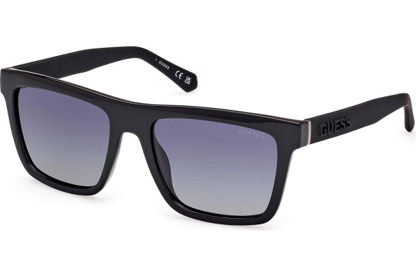 Okulary przeciwsłoneczne Guess GU00166 01D Polarized Kwadratowe Czarne