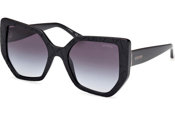 Okulary przeciwsłoneczne Guess GU00153 02B Kocie oczy Czarne