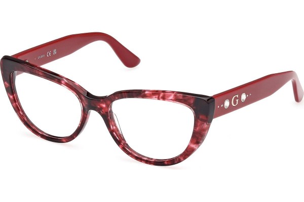 Okulary korekcyjne Guess GU50175 068 Kocie oczy Czerwone