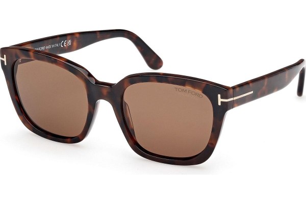 Okulary przeciwsłoneczne Tom Ford Haylay FT1216 52H Polarized Kwadratowe Havana