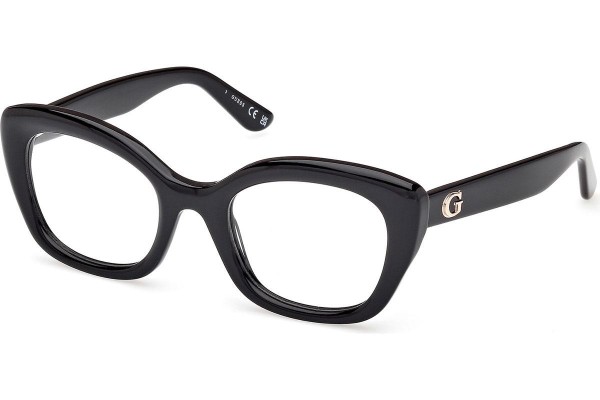 Okulary korekcyjne Guess GU50225 001 Kocie oczy Czarne