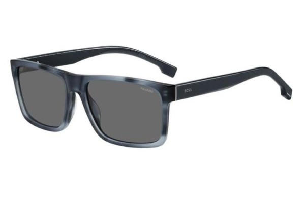 Okulary przeciwsłoneczne BOSS BOSS1760/G/S 38I/M9 Polarized Kwadratowe Niebieskie