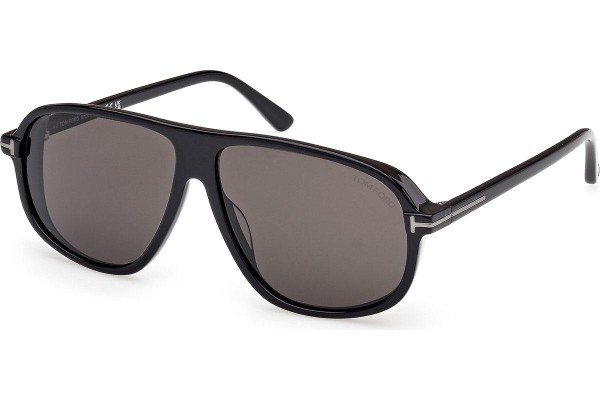 Okulary przeciwsłoneczne Tom Ford Guillaume FT1208-N 01A Pilotki (Aviator) Czarne