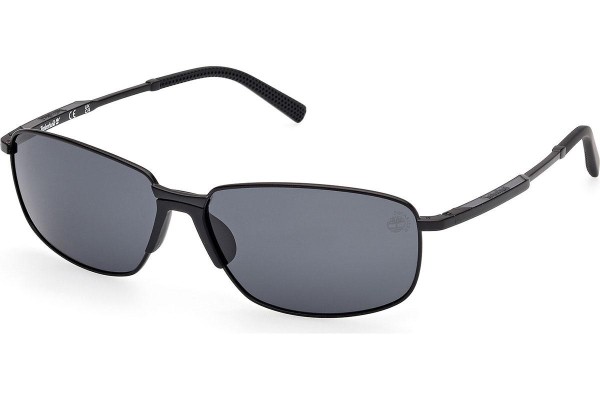 Okulary przeciwsłoneczne Timberland TB00041 02D Polarized Prostokątne Czarne