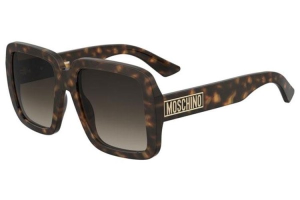 Okulary przeciwsłoneczne Moschino MOS180/S 086/HA Kwadratowe Havana