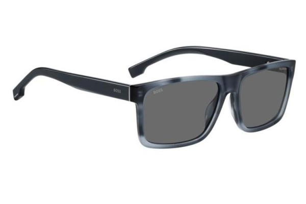 Okulary przeciwsłoneczne BOSS BOSS1760/G/S 38I/M9 Polarized Kwadratowe Niebieskie