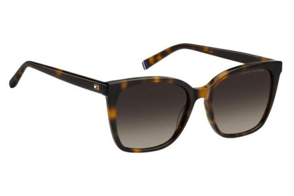 Okulary przeciwsłoneczne Tommy Hilfiger TH2226/S 086/HA Kocie oczy Havana