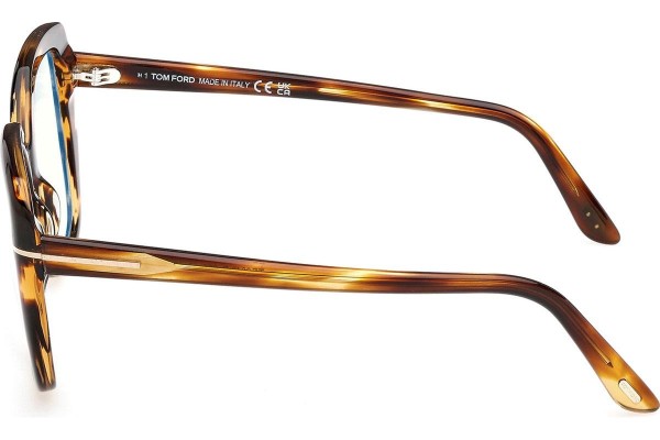 Okulary korekcyjne Tom Ford FT6043-B 055 Kocie oczy Havana