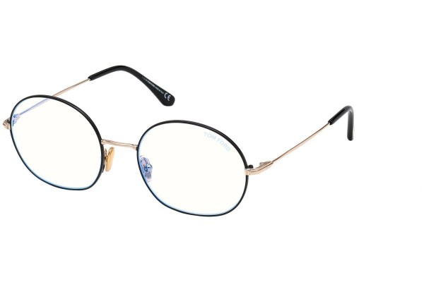 Okulary korekcyjne Tom Ford FT5701-B 001 Okrągłe Czarne