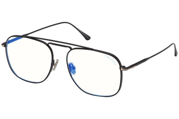 Okulary korekcyjne Tom Ford FT5731-B 002 Pilotki (Aviator) Czarne