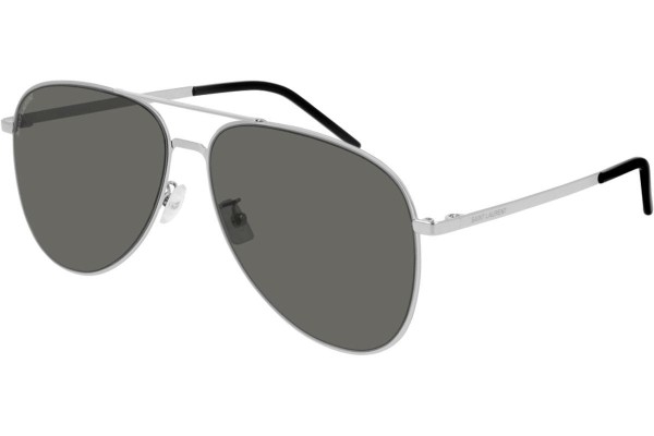 Okulary przeciwsłoneczne Saint Laurent CLASSIC11SLIM 001 Pilotki (Aviator) Srebrne