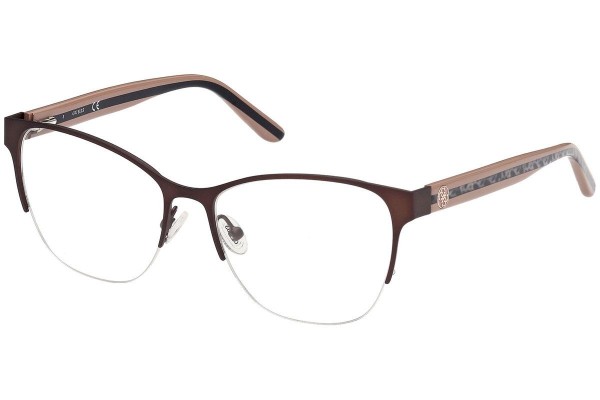 Okulary korekcyjne Guess GU2873 049 Kwadratowe Brązowe