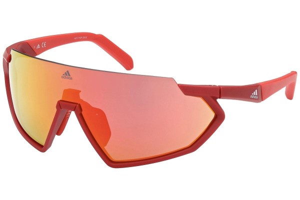 Okulary przeciwsłoneczne Adidas Sport SP0041 67U Pojedyncze | Shield Czerwone