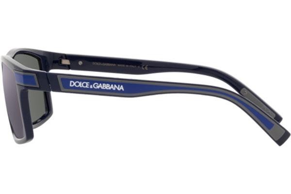 Okulary przeciwsłoneczne Dolce & Gabbana DG6160 329425 Prostokątne Niebieskie