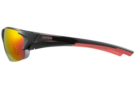 Okulary przeciwsłoneczne uvex blaze III set Black / Red S3,S1,S0 Prostokątne Czarne