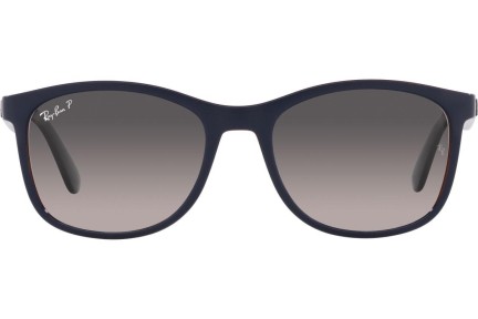 Okulary przeciwsłoneczne Ray-Ban RB4374 6601M3 Polarized Kwadratowe Niebieskie