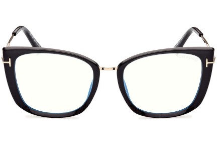 Okulary korekcyjne Tom Ford FT5816-B 001 Kocie oczy Czarne