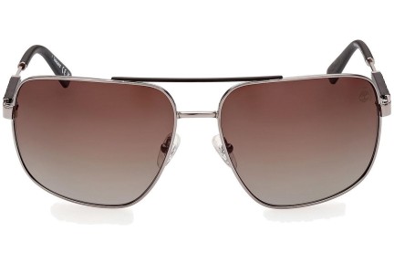 Okulary przeciwsłoneczne Timberland TB9283 08H Polarized Pilotki (Aviator) Srebrne