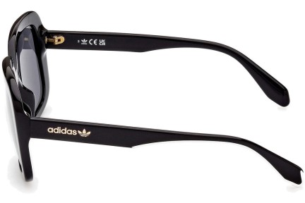 Okulary przeciwsłoneczne Adidas Originals OR0065 01A Kwadratowe Czarne