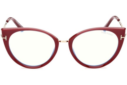 Okulary korekcyjne Tom Ford FT5815-B 074 Kocie oczy Czerwone