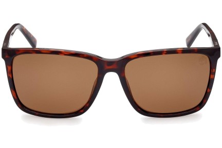 Okulary przeciwsłoneczne Timberland TB9280-H 52H Polarized Kwadratowe Havana