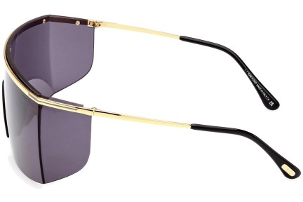 Okulary przeciwsłoneczne Tom Ford FT0980 30A Pojedyncze | Shield Złote