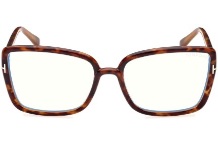 Okulary korekcyjne Tom Ford FT5813-B 055 Kocie oczy Havana