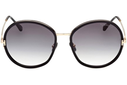 Okulary przeciwsłoneczne Tom Ford FT0946 01B Okrągłe Czarne