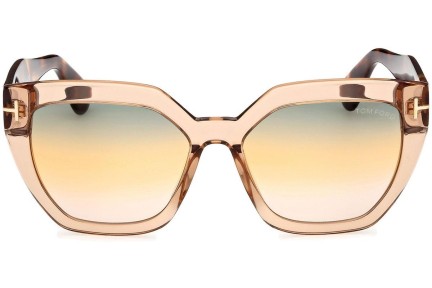 Okulary przeciwsłoneczne Tom Ford FT0939 45B Kwadratowe Brązowe