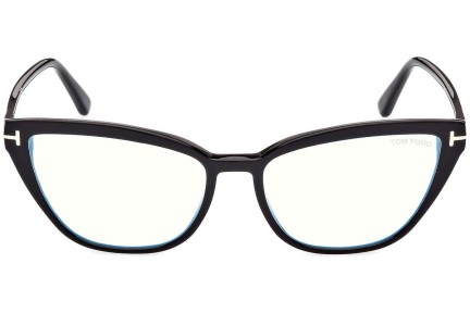 Okulary korekcyjne Tom Ford FT5825-B 001 Kocie oczy Czarne