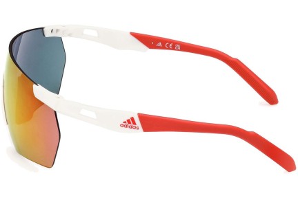 Okulary przeciwsłoneczne Adidas Sport SP0062 24L Pojedyncze | Shield Białe