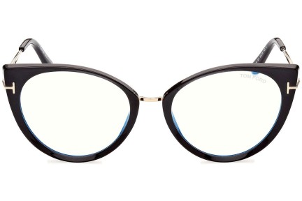 Okulary korekcyjne Tom Ford FT5815-B 001 Kocie oczy Czarne