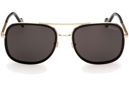 Okulary przeciwsłoneczne Moncler ML0145 01D Polarized Pilotki (Aviator) Czarne