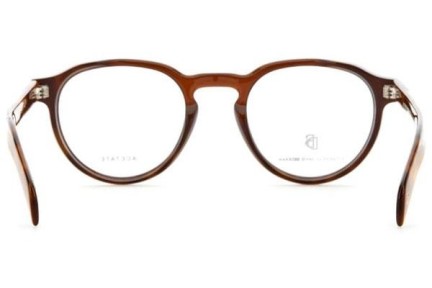 Okulary korekcyjne David Beckham DB7021 C9B Okrągłe Havana