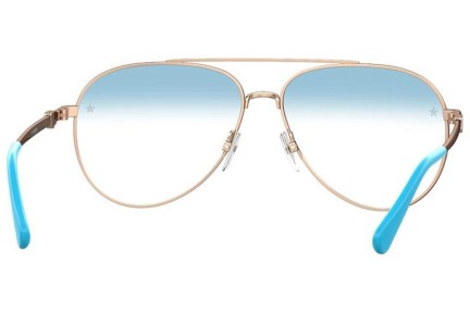 Okulary korekcyjne Chiara Ferragni CF1009/BB HOT/K6 blue-light [non-prescription] Pilotki (Aviator) Złote