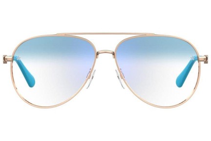 Okulary korekcyjne Chiara Ferragni CF1009/BB HOT/K6 blue-light [non-prescription] Pilotki (Aviator) Złote