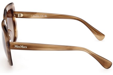 Okulary przeciwsłoneczne Max Mara MM0038 47F Prostokątne Brązowe