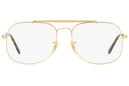 Okulary korekcyjne Ray-Ban The General Optics RX6389 2500 Pilotki (Aviator) Złote