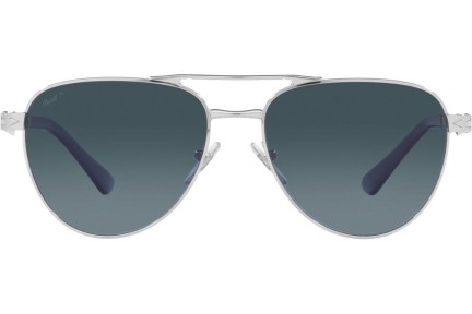 Okulary przeciwsłoneczne Persol PO1003S 518/S3 Polarized Pilotki (Aviator) Srebrne