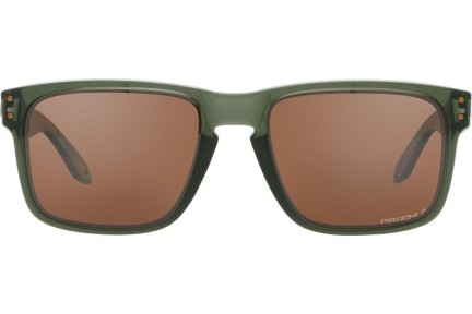 Okulary przeciwsłoneczne Oakley Holbrook OO9102-W8 Polarized Kwadratowe Zielone