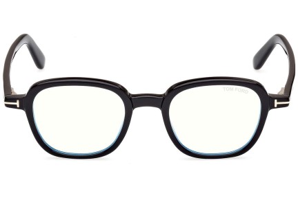 Okulary korekcyjne Tom Ford FT5837-B 001 Okrągłe Czarne