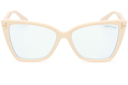 Okulary korekcyjne Tom Ford FT5844-B 025 Kocie oczy Białe