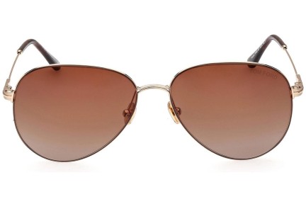 Okulary przeciwsłoneczne Tom Ford FT0993 32F Pilotki (Aviator) Złote