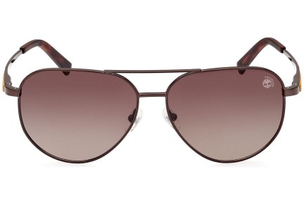 Okulary przeciwsłoneczne Timberland TB9304 48H Polarized Pilotki (Aviator) Brązowe