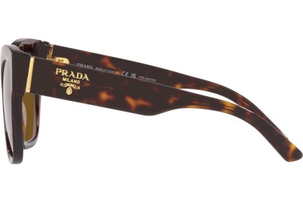 Okulary przeciwsłoneczne Prada PR17ZS 2AU5Y1 Polarized Kwadratowe Havana