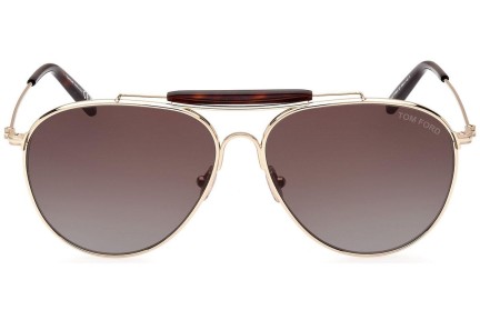 Okulary przeciwsłoneczne Tom Ford FT0995 32F Pilotki (Aviator) Złote